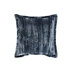 Senny Blue velvet cushion ruffle rim square S