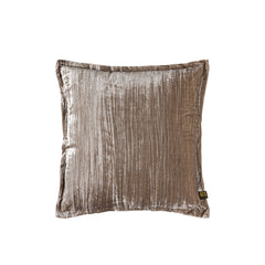 Senny Taupe velvet cushion ruffle rim square L