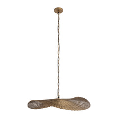 Shauney Gold iron wavy hanging lamp round S