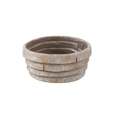 Shesheena Grey cement bowl wavy round S