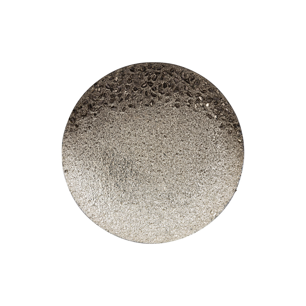 Sian Brass shimmer iron wall panel ombre round M