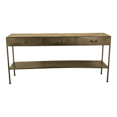 Simple Metal Gold sidetable open 3 drawers