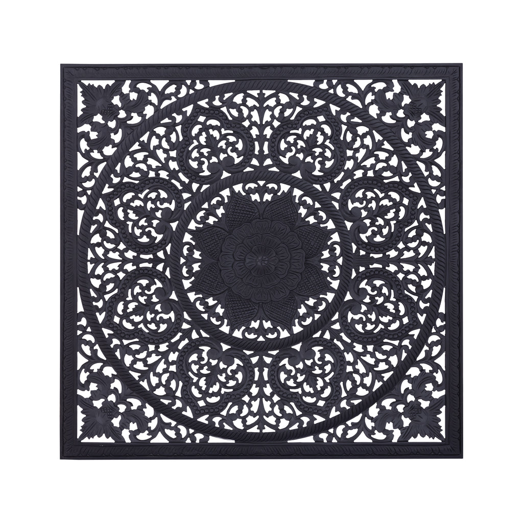 Sina Black MDF wallpanel square carved M