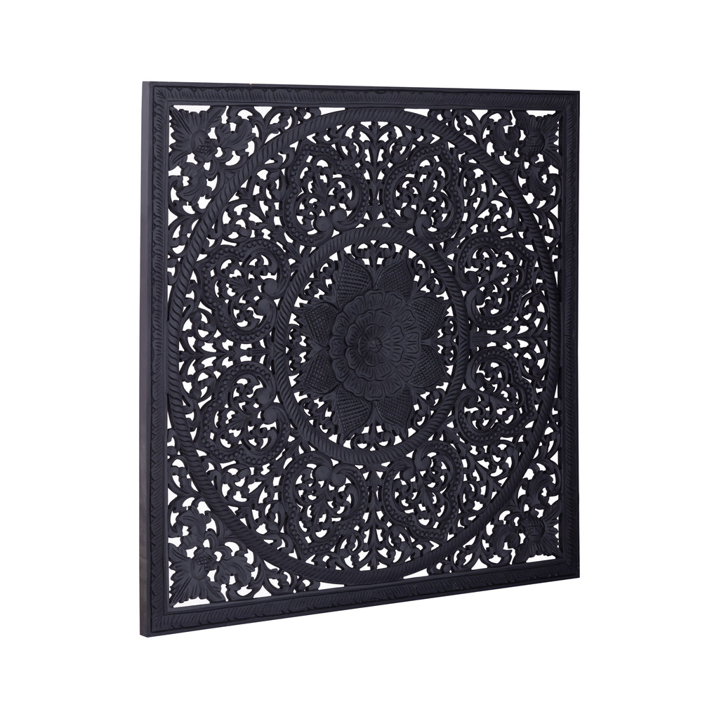 Sina Black MDF wallpanel square carved M