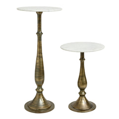 Sonnel Champagne Marble iron side table SV2