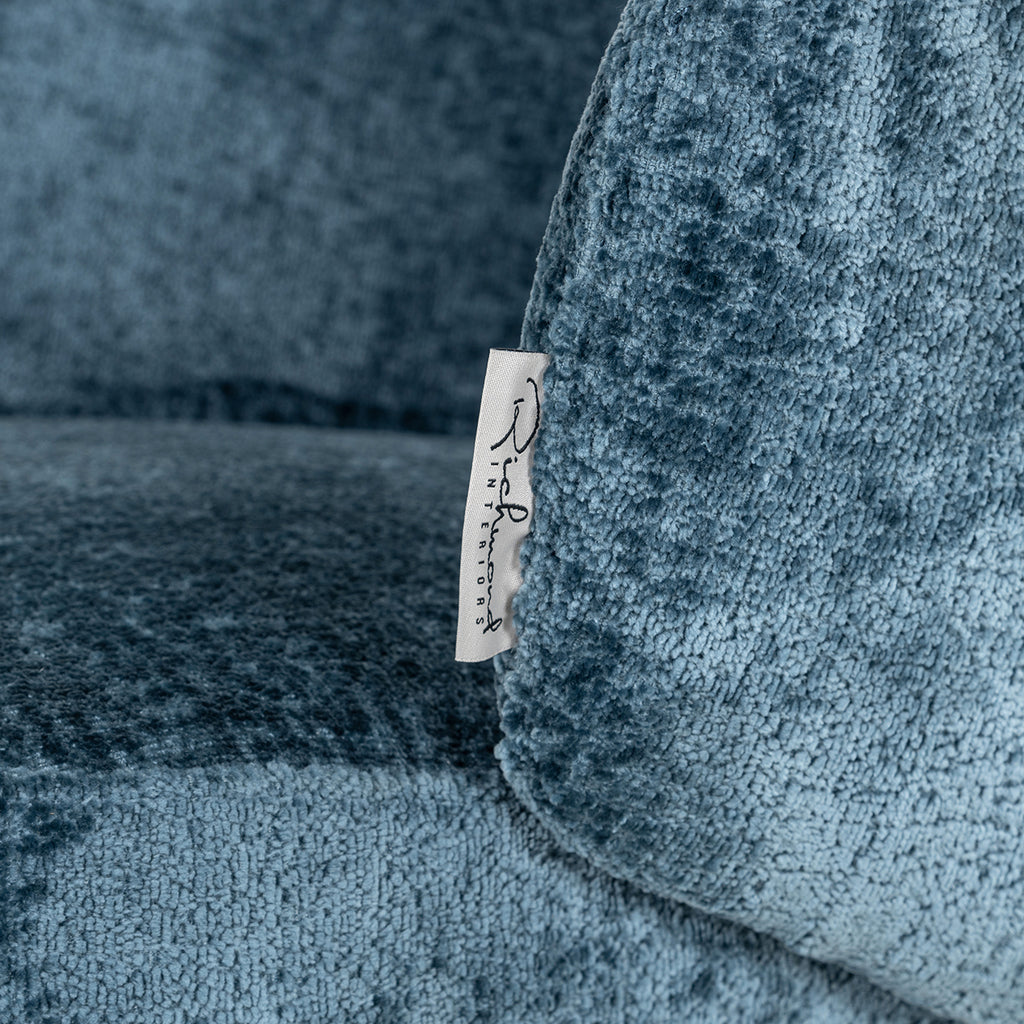 Stoel Amphara blue chenille fire retardant