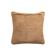 Suky Camel suede leather cushion square S