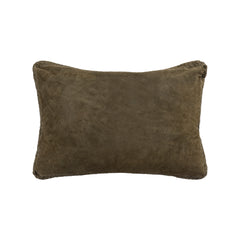 Suky Green suede leather cushion rectangle S