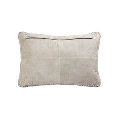 Suky Taupe suede leather cushion rectangle