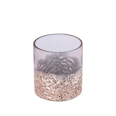 Suzal Pink glass tealight half beads