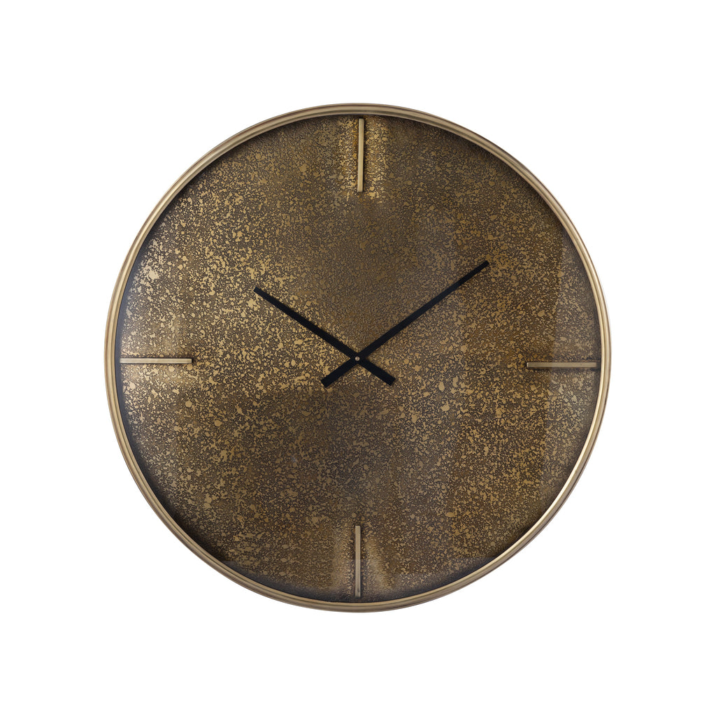 Taylor Brass iron round clock with print L