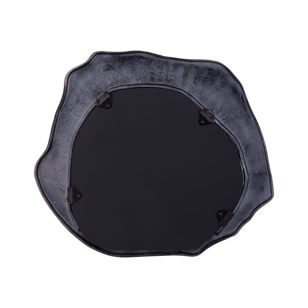 Telly Black alu mirror organic shapes large