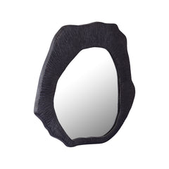 Telly Black alu mirror organic shapes large