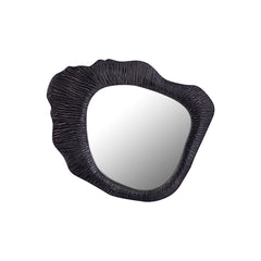 Telly Black alu mirror organic shapes small