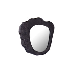 Telly Black alu mirror organic shapes small