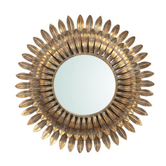 Terres Gold metal mirror gold shiny frame round