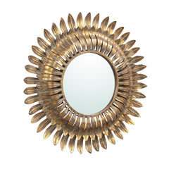 Terres Gold metal mirror gold shiny frame round