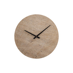 Tomika Natural travertine wall clock round S