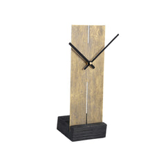 Tunes Gold metal table clock black stand rectangle