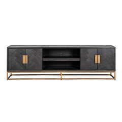 TV-dressoir Blackbone brass 4-deuren 200 (Black rustic)