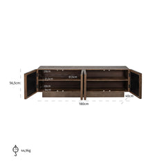 TV-dressoir Bryant 4-deuren (Brown)