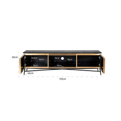 TV-Dressoir Ironville 2-deuren (Gold)