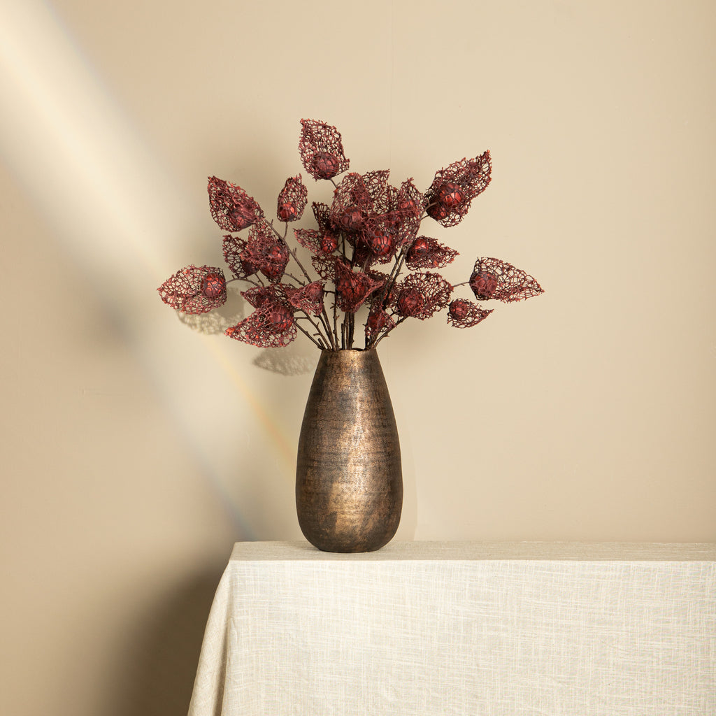 Twig Plant burgundy palace lantern flower spray