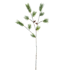 Twig Plant green pine spray with pinecones