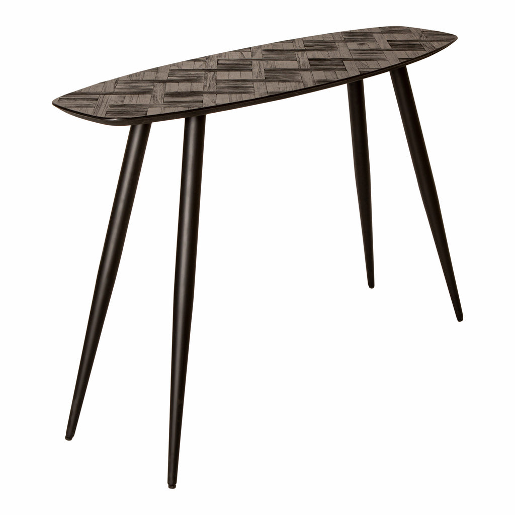 Tyano Black recycled teak wood side table