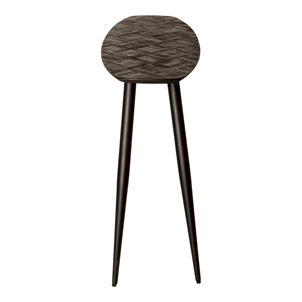 Tyano Black recycled teak wood side table