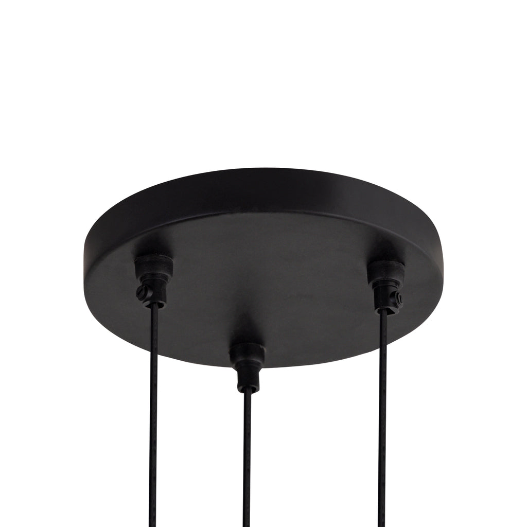 Vaden Black alabaster hanging multiple lamp round