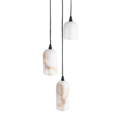 Vaden Black alabaster hanging multiple lamp round