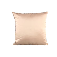 Vanny Brown fabric cushion with shiny sequins squa