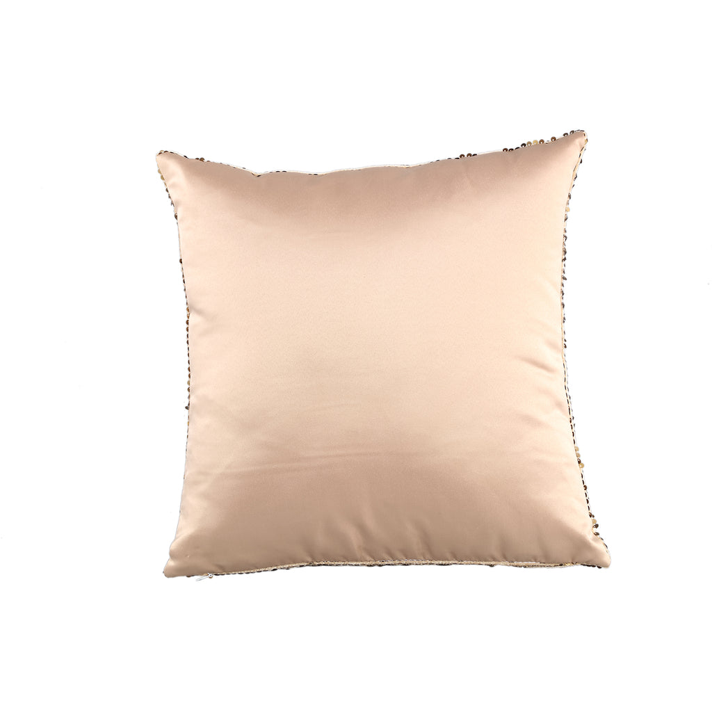 Vanny Gold fabric cushion with shiny sequins squar