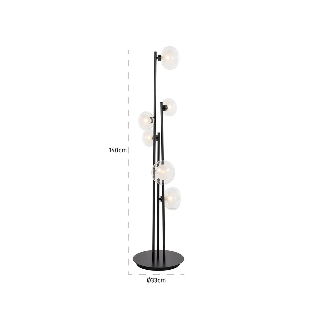 Vloerlamp Luva zwart (Black)