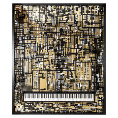 Wall art Piano Wibi (Black/gold)