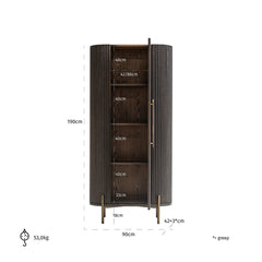 Wandkast Luxor 1-deur (Brown)