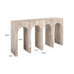 Wandtafel La Rague natural grey travertine (Grijs)