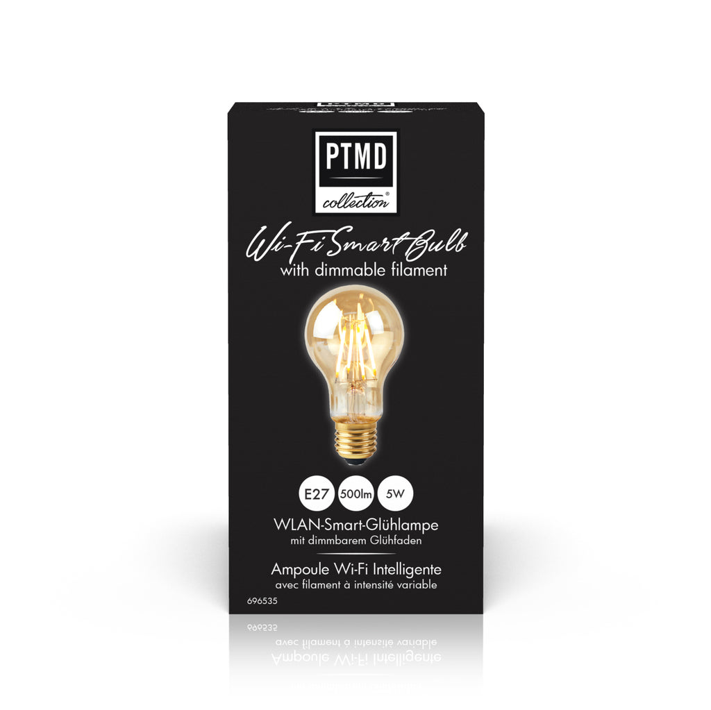 WiFi Smart LED filament gold lamp pear E27