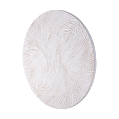 Wiktor White MDF round wallpanel swirl carved M