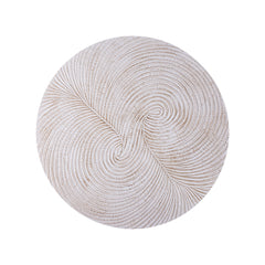 Wiktor White MDF round wallpanel swirl carved S