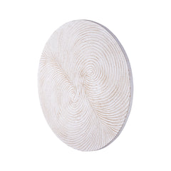 Wiktor White MDF round wallpanel swirl carved S