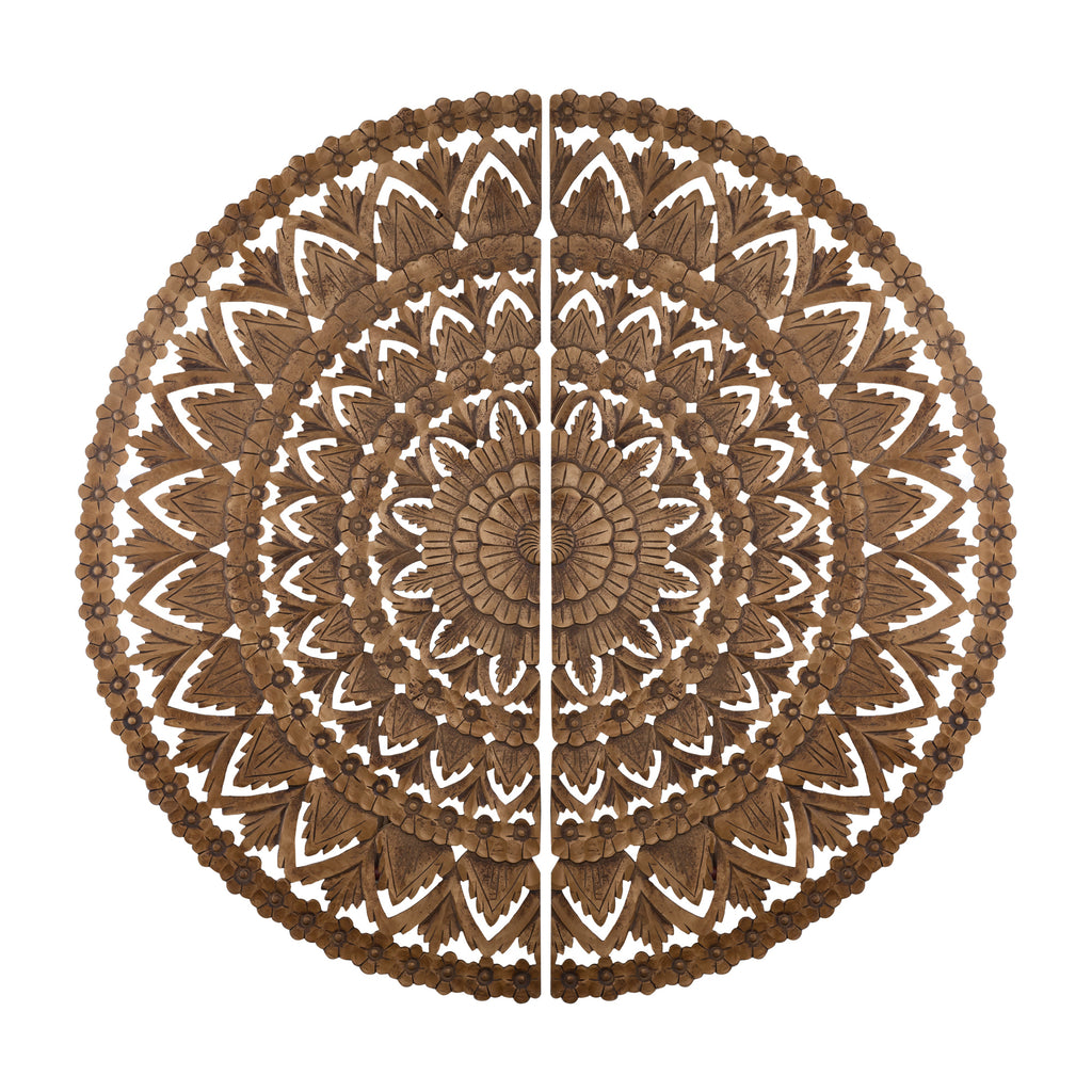 Willian Brown MDF round wallpanel in 2 halfs