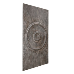 Winston Grey wood ribbed circle wallpanel rect