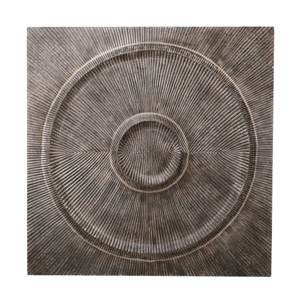 Winston Grey wood ribbed circle wallpanel square