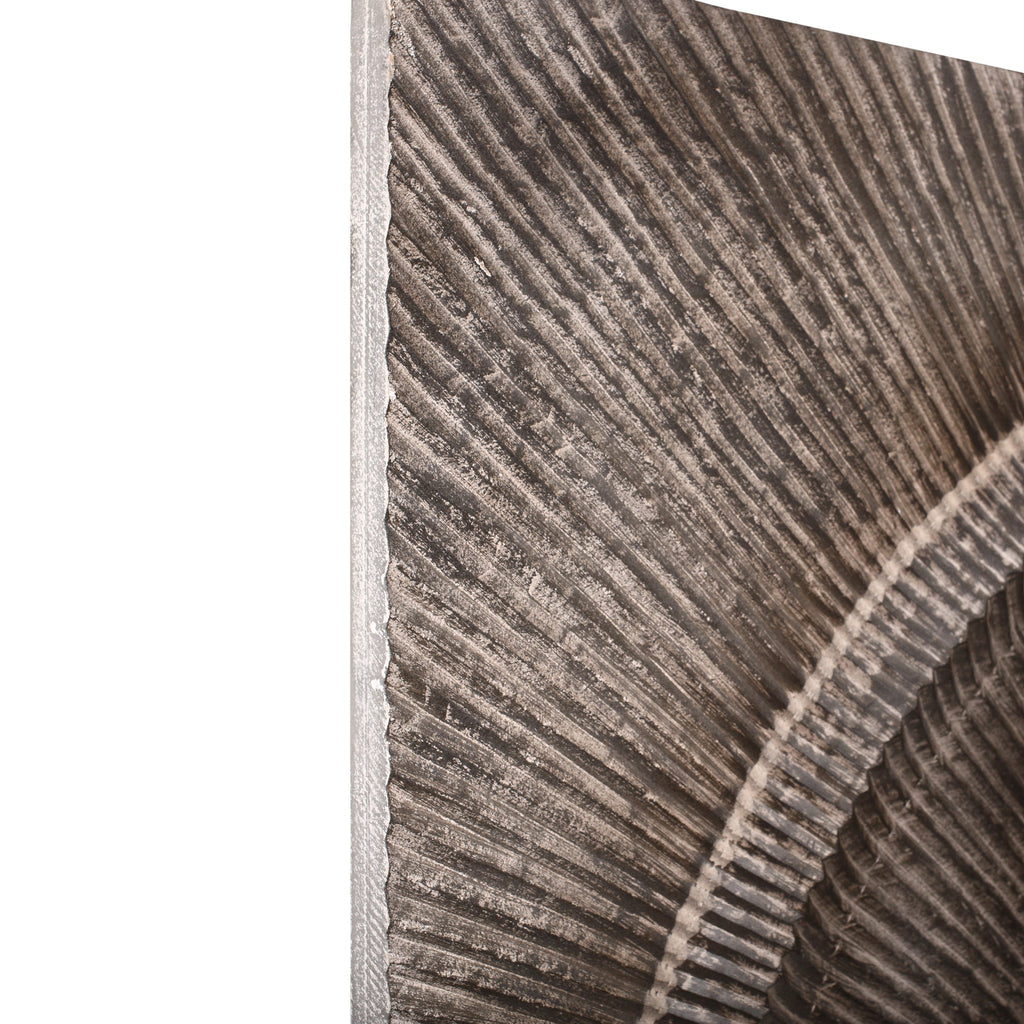 Winston Grey wood ribbed circle wallpanel square