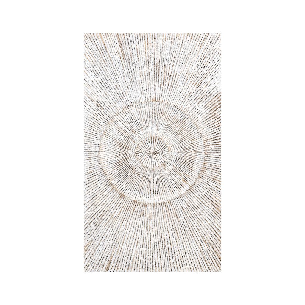 Winston White MDF ribbed circle wallpanel rect