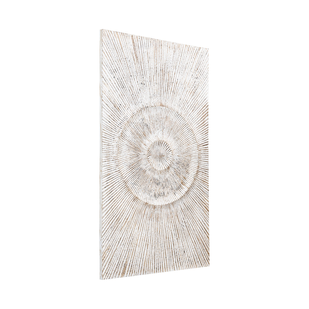 Winston White MDF ribbed circle wallpanel rect