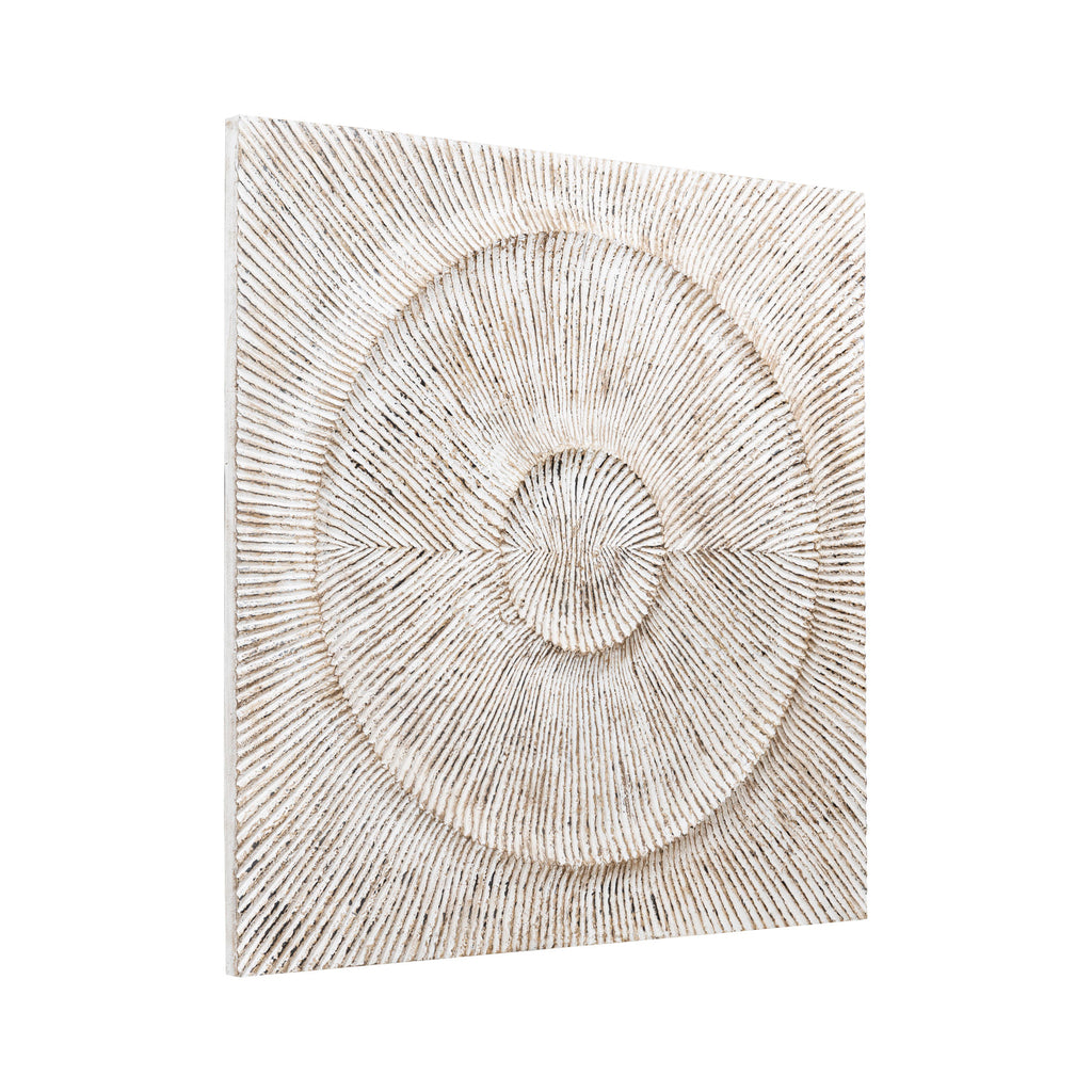 Winston White MDF ribbed circle wallpanel square