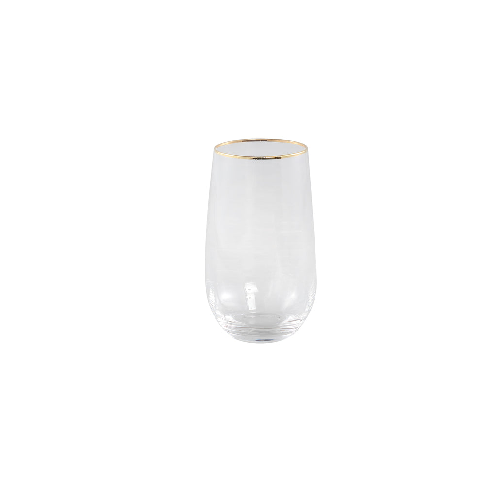 Yina Clear gold rim angular high glass